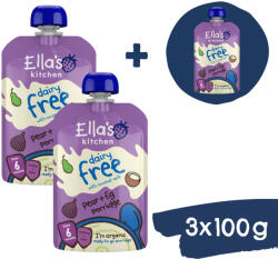 Ella's Kitchen 2+1 INGYEN: Ella's Kitchen BIO Tejmentes zabkása körtével és fügével (100 g)