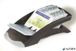 DURABLE Névjegykártyatartó, műanyag, 200 db-os, A-Z regiszterrel, fekvő, DURABLE, "VISIFIX®", fekete (241301) - alter
