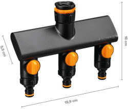 Fiskars Comfort, Háromutas csatlakozó, On/ Of (1070578) (1070578)