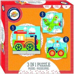 Toy Universe OVIS Puzzle 3 az 1 ben Autós Járműves