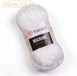 YARNART MAKRAMÉ, 2mm - Fehér - 154