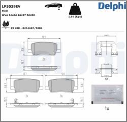 DELPHI fékbetétkészlet, tárcsafék DELPHI LP5039EV (LP5039EV)
