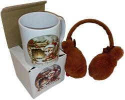 Rénszarvasos kerámia bögre fülmelegítővel (BF_002)