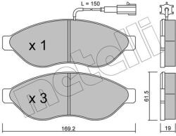 METELLI set placute frana, frana disc METELLI 22-0708-0