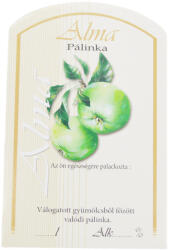  Pálinkás címke - Alma (zöld) - (nagy) (410-00122)