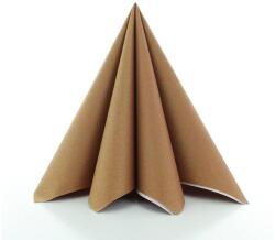 Mank textilhatású szalvéta 40x40 cm 50 lap/csomag - bronz