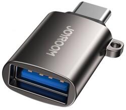 JOYROOM adapter (USB 3.2 - Type-C, töltés, adatátvitel) FEKETE Asus Zenfone 3 5.5 (ZE552KL), Honor 8, Sony Xperia X Compact (F5321), Sony Xperia XZ (F8331), LG V20 (H990), Huawei Nova, Blackberry D (S-H151 BL