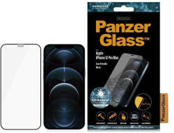 Panzer E2E Super+ iPhone 12 Pro Max tokbarát antibakteriális mikrofraktúrás fekete képernyővédő fólia