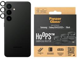 Panzer Hoops Camera kamera lencse védő üvegfólia fekete szegéllyel Samsung Galaxy S24 / S23 / S23 Plus