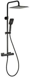 Valvex Set dus perete baterie termostatica CUBUS BLACK COLUMN 2447130 VALVEX (2447130)
