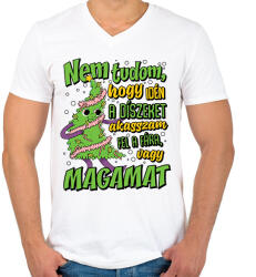 printfashion Karácsonyfa dísz - Férfi V-nyakú póló - Fehér (16870981)