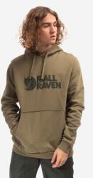 Fjallraven pamut melegítőfelső Logo Hoodie F84144 622 zöld, férfi, nyomott mintás, kapucnis, - zöld M