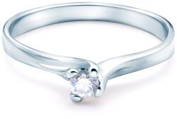 SAVICKI Inel de logodnă SAVICKI: aur alb, diamant - savicki - 4 050,00 RON
