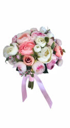 Eventissimi® Buchet de Flori EVENTISSIMI - 17 Bujori, Roz Alb (BF-050)