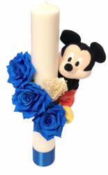 Eventissimi® Lumanare botez 40 cm, Mickey Mouse, Eventissimi, alb albastru (LB-013)