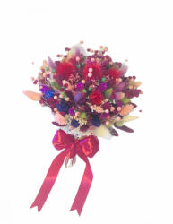 Eventissimi® Buchet de Flori Eventissimi - Plante Uscate, Multicolor, predominant Grena (BF-051)