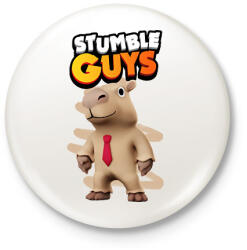 printfashion Stumble guys capybara - Kitűző, hűtőmágnes - Fehér (16867072)