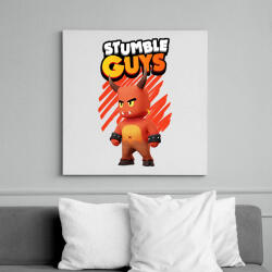 printfashion Stumble guys Red Demon - Vászonkép - Fehér (16867093)