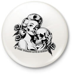 printfashion A true woman's love is eternal - Kitűző, hűtőmágnes - Fehér (16869192)