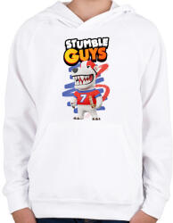 printfashion Stumble guys polar bear - Gyerek kapucnis pulóver - Fehér (16868318)