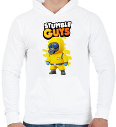 printfashion Stumble guys Hazmat nbc - Férfi kapucnis pulóver - Fehér (16867581)