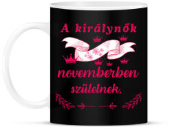 printfashion Szülinap királynők szalag pink - Bögre - Fekete (16866216)