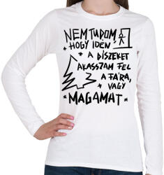 printfashion Karácsonyfa dísz - Női hosszú ujjú póló - Fehér (16872649)