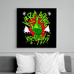 printfashion Kurva boldog karácsonyt grinch - Vászonkép - Fekete (16871700)