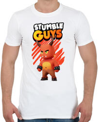 printfashion Stumble guys Red Demon - Férfi póló - Fehér (16866269)