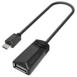 Hama USB-OTG Adapter, Micro-USB Plug - USB Socket, USB 2.0, 480 Mbit/s (HM200308)