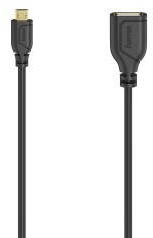 Hama "Flexi-Slim" Micro-USB-OTG Cable, USB 2.0, 480 Mbit/s, 0.15 m (HM200613)