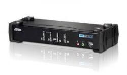 ATEN ATEN CS1764A 4-Port DVI USB 2.0 KVMP Switch, 4x DVI-D Cables, 2-port Hub, Audio (CS1764A-AT-G)