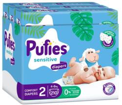 pufies Scutece Pufies Sensitive - Mărimea 2, 4-8 kg, 210 buc (54000187)