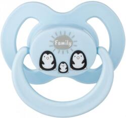 Baby-Nova Baby Nova Suzeta din silicon - Mărimea 3, 2 bucăți, pinguini albaștri (20006)