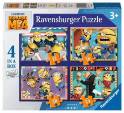 Ravensburger 4 in a Box Puzzle - Minyonok 4 (12, 16, 20 és 24 db) (11055)