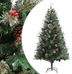 vidaXL Brad cu conuri 195 cm verde (340527)