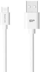 Silicon Power Cable microUSB - USB, Boost Link LK30, 1M, 2.4A, Alb (SP1M0ASYLK10AB1W) - pcone