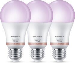 Philips Pachet 3 becuri LED RGB inteligente Philips Smart A60, Wi-Fi/Bluetooth, E27, 8.5W (60W), lumina alba si colorata (2200-6500K), 8720169204423 (872016920442300)