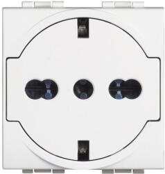 Legrand Priza plata Living Light 2P+T, 10/16A, alb (N4140/16F)