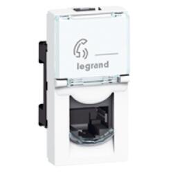 Legrand Priza de date RJ45 C6 Ftp, Mosaic, 1M Alb Antibacterian (076582)