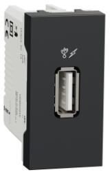 Schneider Electric Priza incarcare USB, 1A, 1m, antracit, Noua Unica (NU342854)