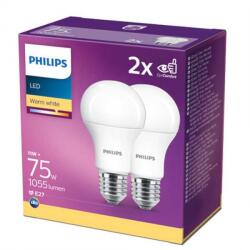 Philips Set 2 becuri Led 11W(75W) 2700K A60 E27 230V (871869972697300)
