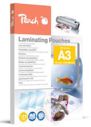 Peach Folii de laminare PEACH A3 (303x426mm), 125mic, lucioase, 100 buc (PP525-01)