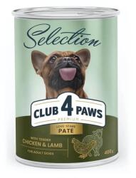 CLUB 4 PAWS 12 x Club 4 Paws Selection Adult Pate cu pui si miel, 400 g