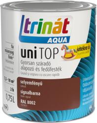 Trilak Aqua Unitop Selyemfényű Zománc Festék 0, 75l, Signalbarna Ral 8002