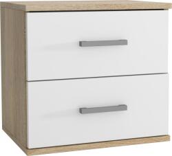 D & L éjjeliszekrény, 48x50x35cm, Genf 2 2s, Sonoma Tölgy-fehér