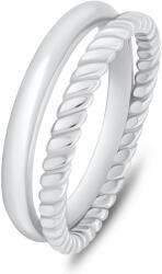 Brilio Silver Eredeti dupla ezüst gyűrű RI064W 52 mm