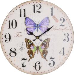 Home Decor Fali óra Butterflies 34 Cm Pillangós