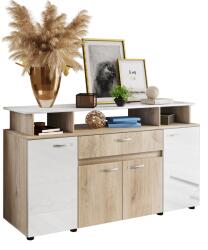 IRIM City 3056 Komód 153, 7x85x43cm Arwen Tölgy-fényes Fehér