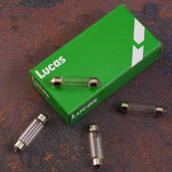 Lucas Standard 12V szofita jelzőizzó 41mm, 10W, 10db/csomag (LLB264T)
